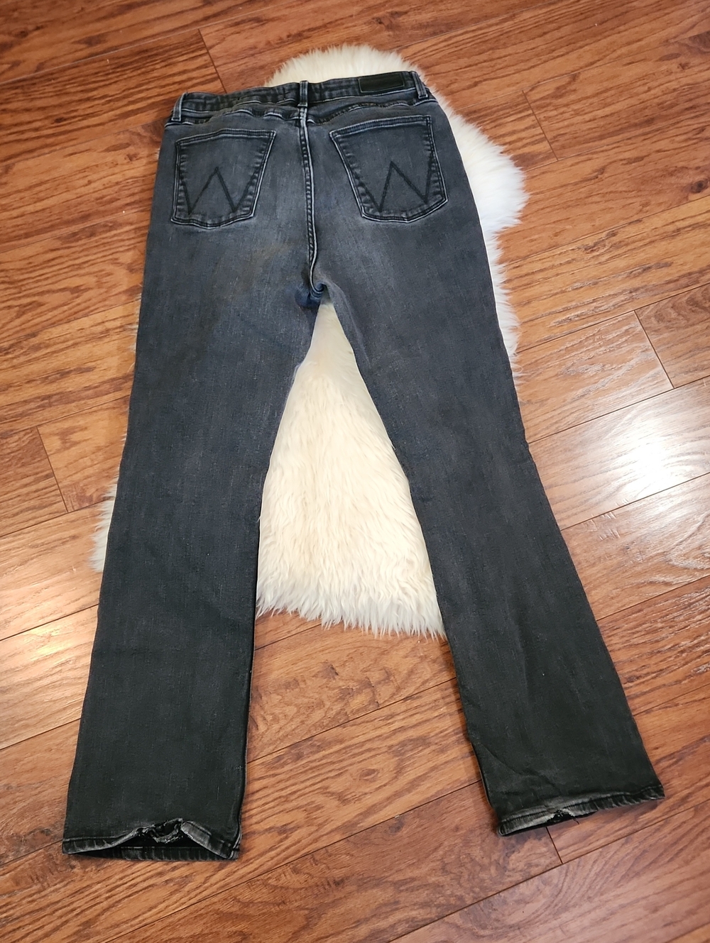 Wrangler High Rise Bold Boot Cut Faded Black Womens Jeans - Picture 3 of 8